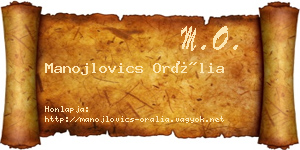 Manojlovics Orália névjegykártya